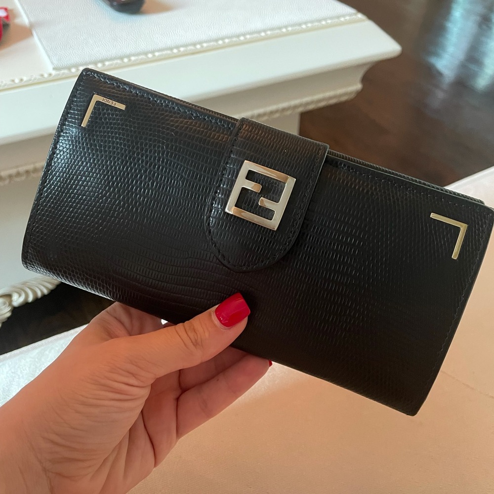Authentic Fendi wallet- calf leather- great used condition
